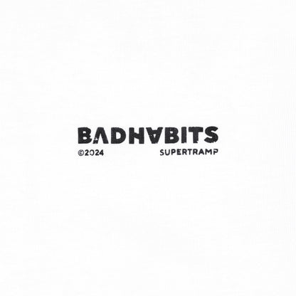 Bad Habits S-Urbanwanderers Tee - White