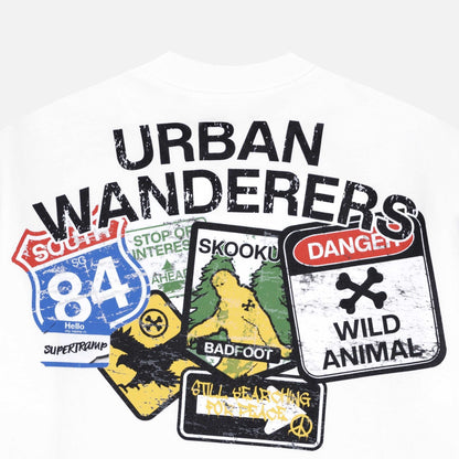 Bad Habits S-Urbanwanderers Tee - White