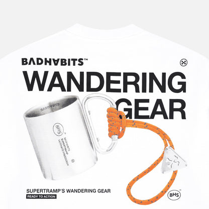 Bad Habits S-Wanderlust Gear Tee - White