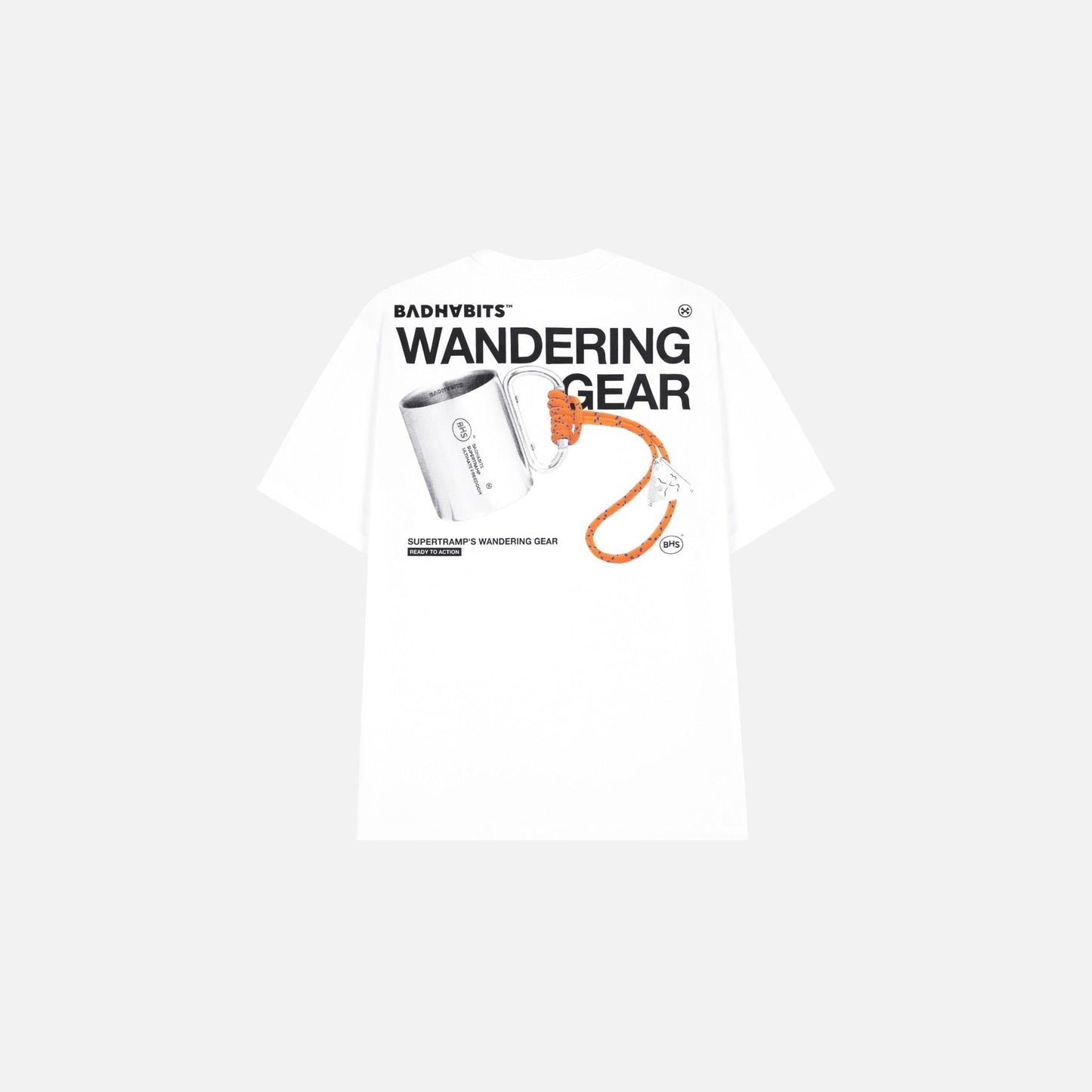 Bad Habits S-Wanderlust Gear Tee - White