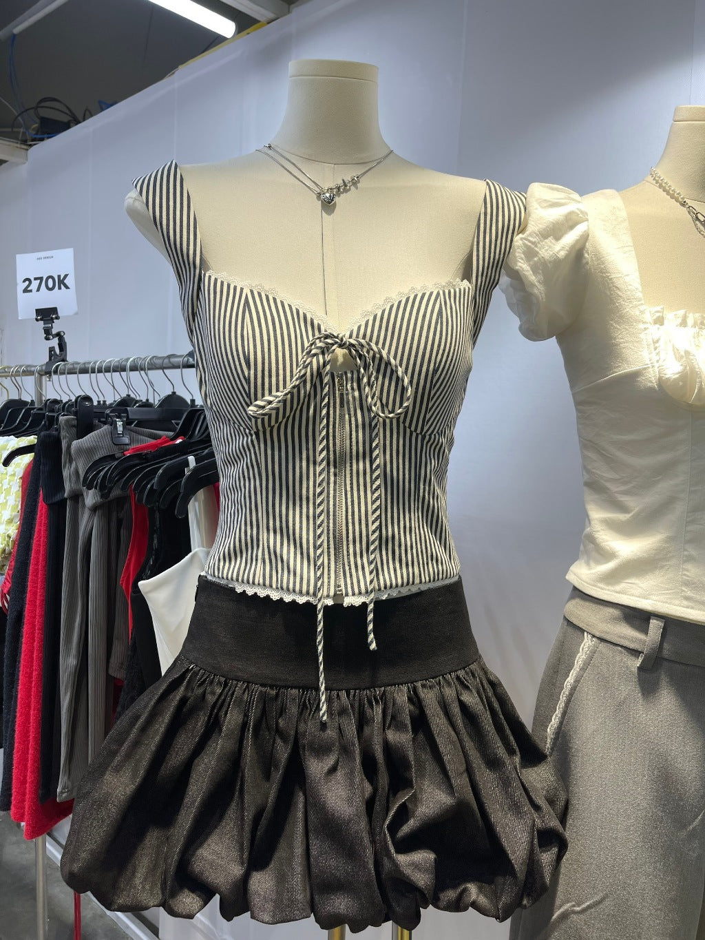 Hoo Design Striped Corset with Pants