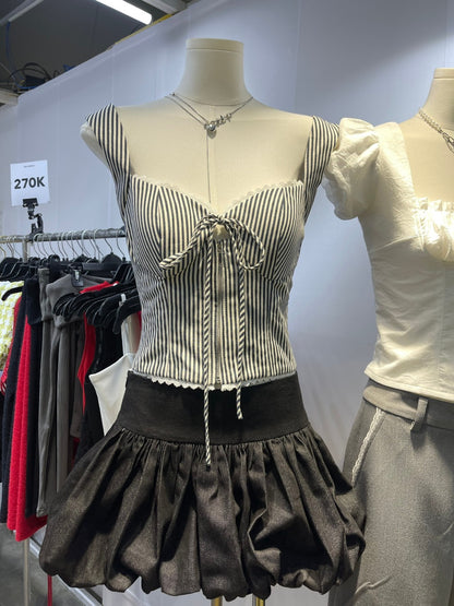 Hoo Design Striped Corset with Pants