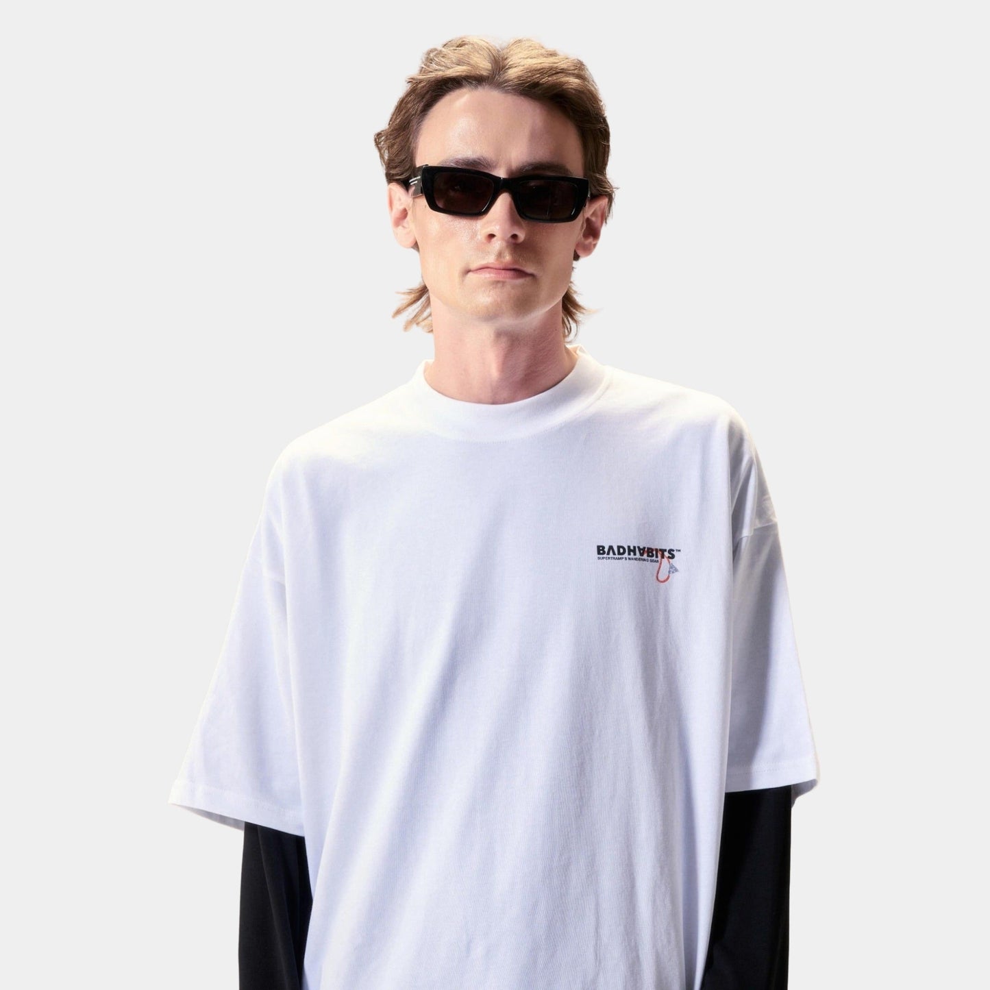 Bad Habits S-Wanderlust Gear Tee - White