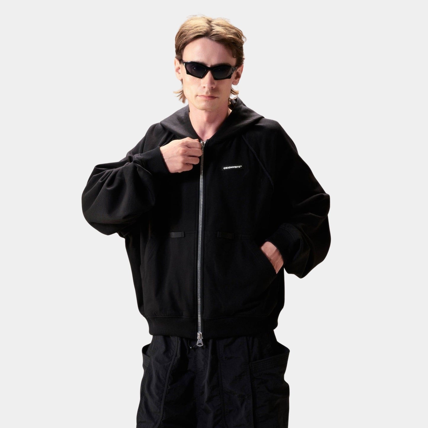 Bad Habits S-On The Go Zip Hoodie - Black