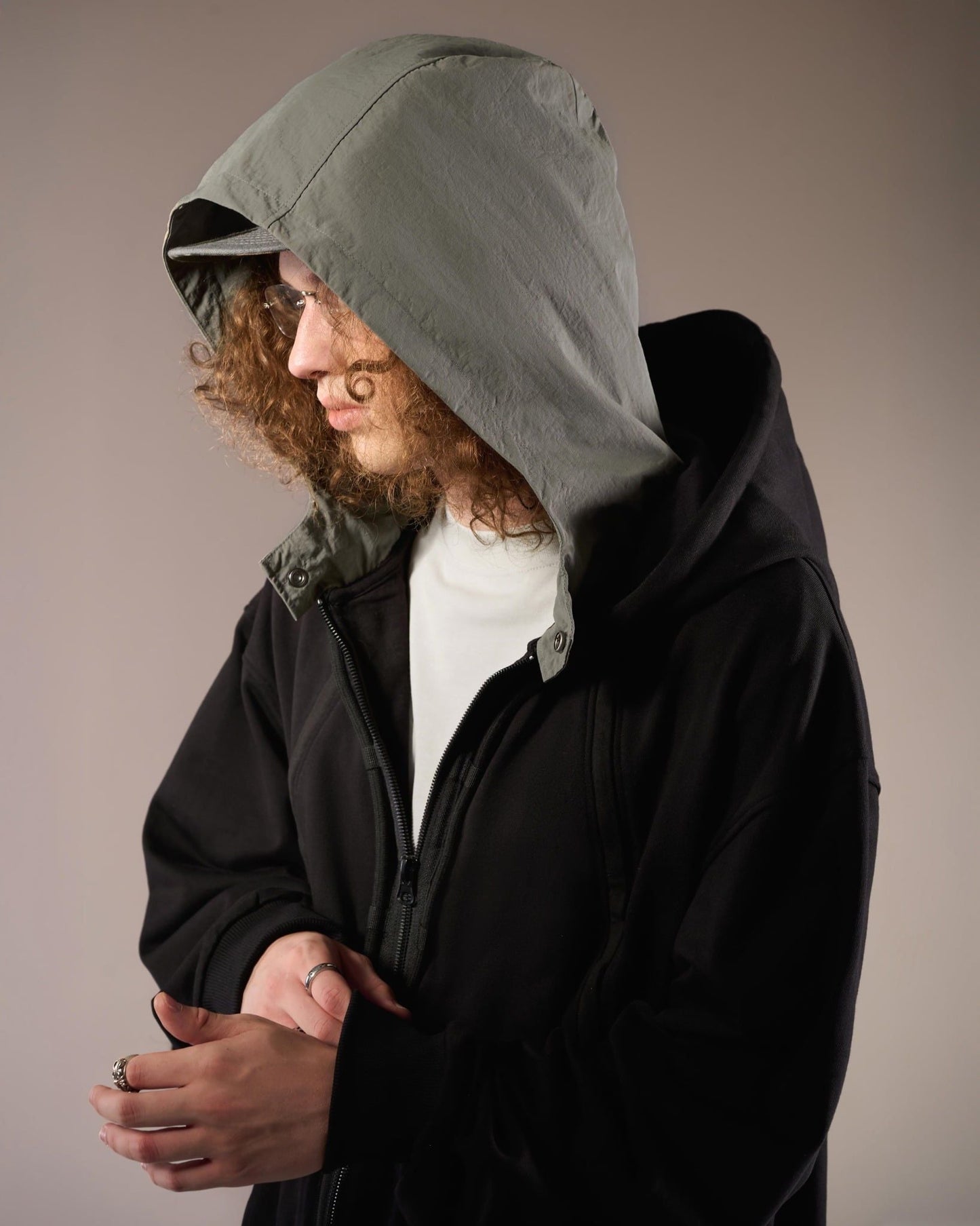 Bad Habits Non Standard Layer Zip Hoodie