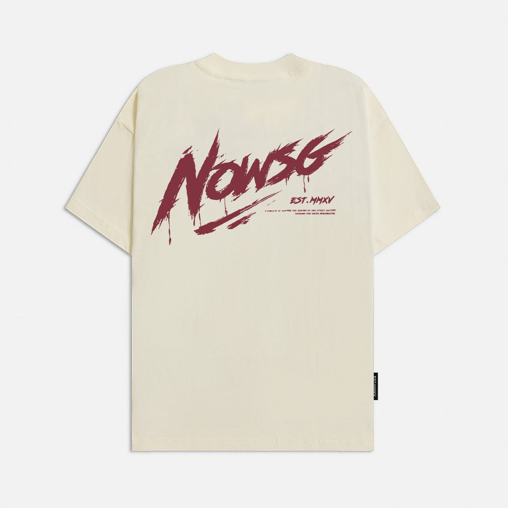 Now Saigon Needs Of Wisdom Signature Tee - Cream