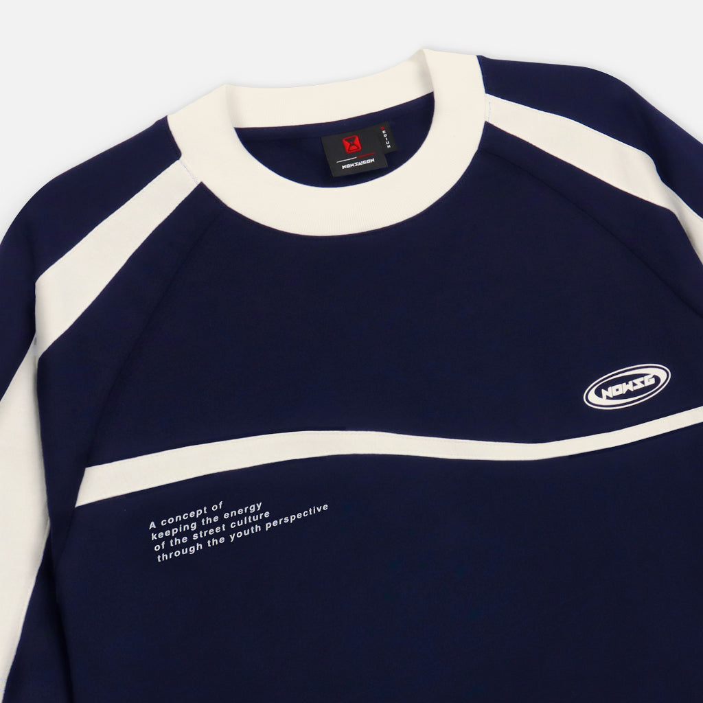 Now Saigon Needs Of Wisdom Mixed Boxy Raglan Tee