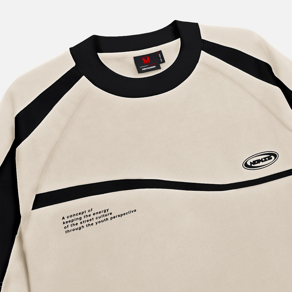 Now Saigon Needs Of Wisdom Mixed Boxy Raglan Tee