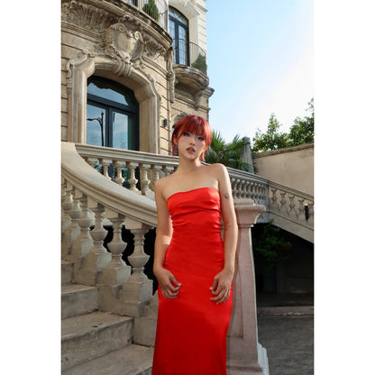 Healing Apricot Silk Dress