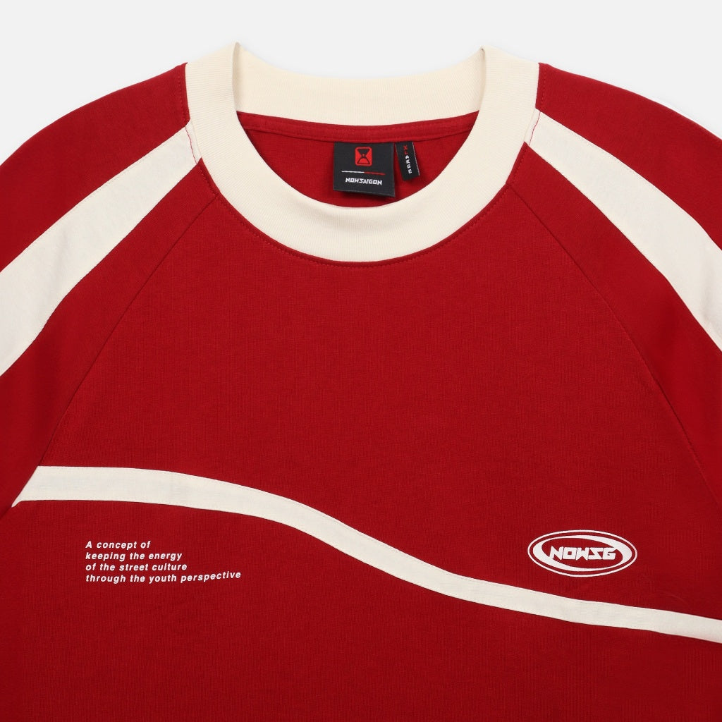 Now Saigon Needs Of Wisdom Mixed Boxy Raglan Tee