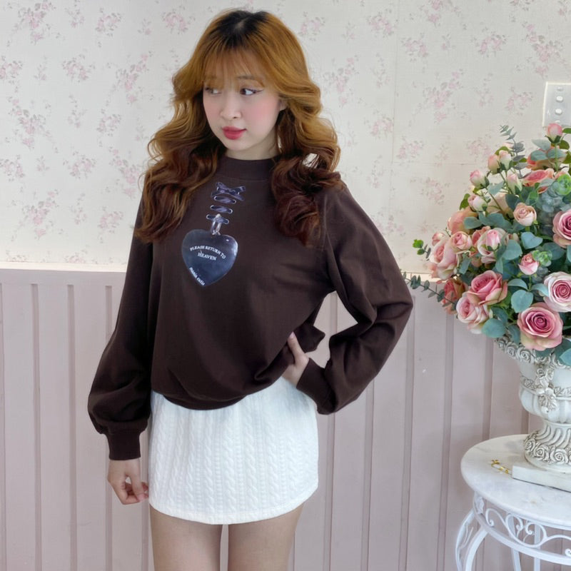 Mania Cutie Silver Heart Top