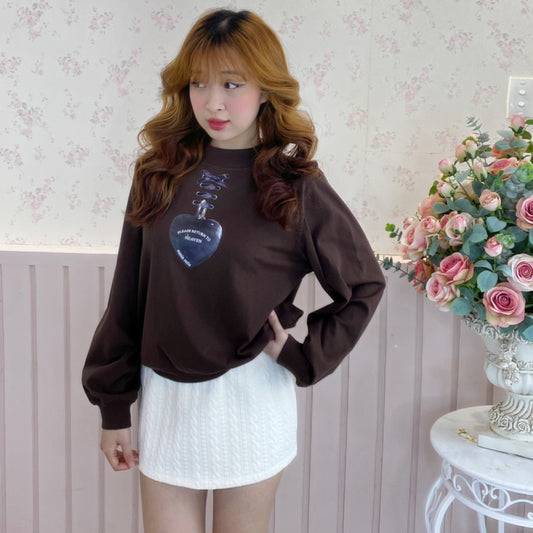 Mania Cutie Silver Heart Top