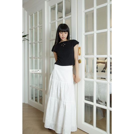 Nhien Vintage Lordy Tiered Long Skirt