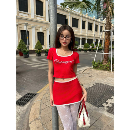 Depass Degirl Red Skirt