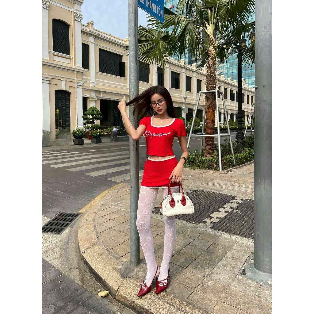 Depass Degirl Red Skirt