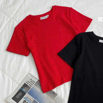 Nhien Vintage Ribbed Tee At97 (Pre-order)