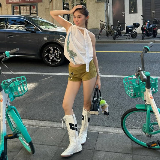 Heartburn.co Tuberose Off-Shoulder Top