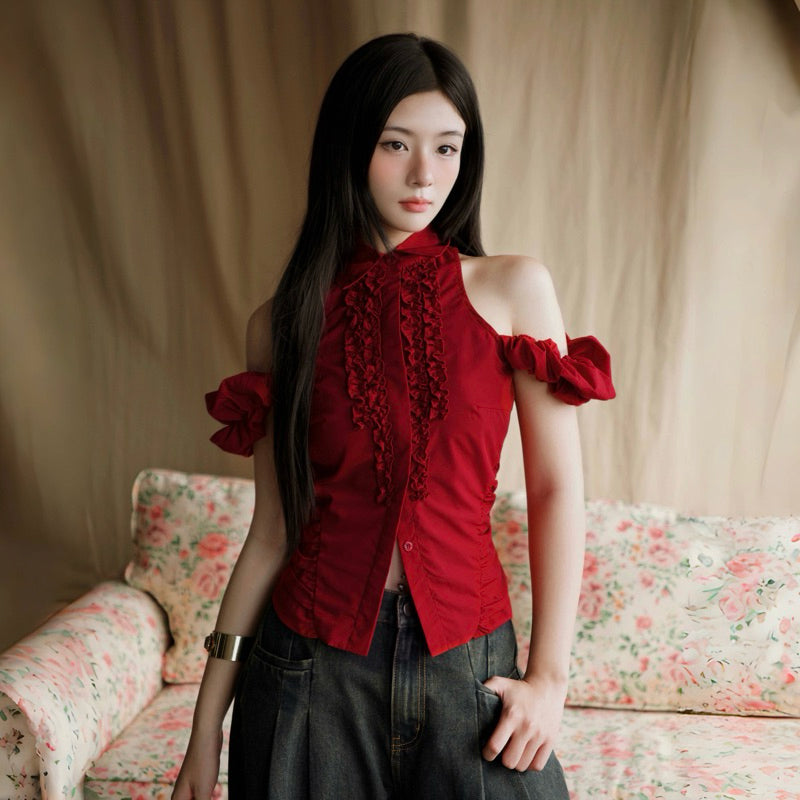 Mania Cutie Margaret Scarlet Top