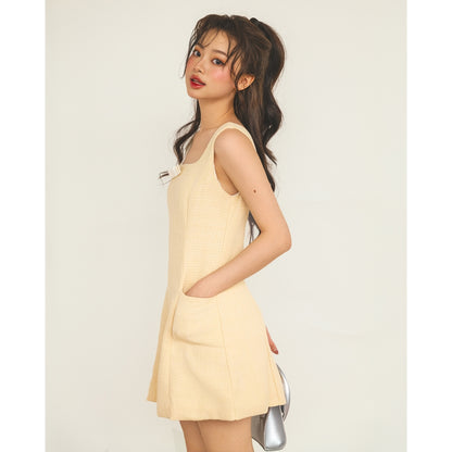 Nakedbyv Tweed Teatime Pinafore Dress (Pre-order)