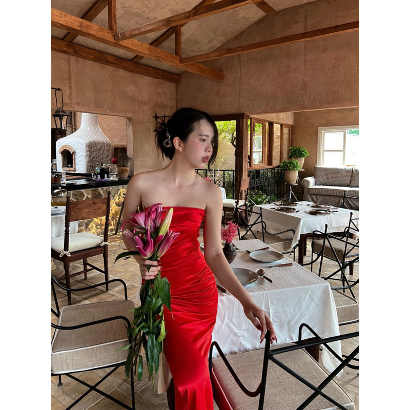 Healing Apricot Silk Dress