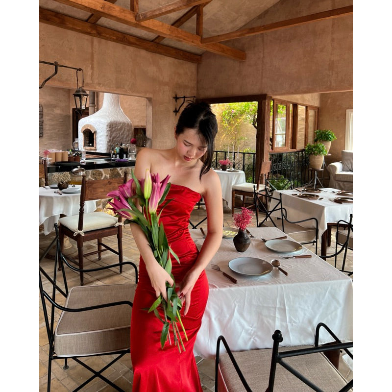 Healing Apricot Silk Dress