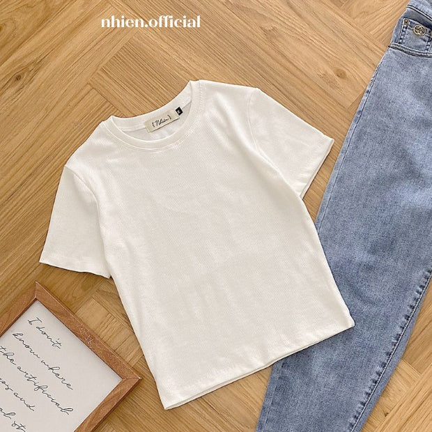 Nhien Vintage Ribbed Tee At97 (Pre-order)