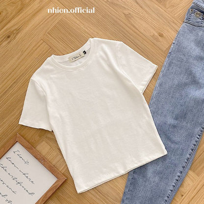 Nhien Vintage Ribbed Tee At97 (Pre-order)