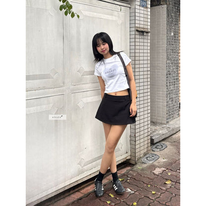 Nhien Vintage Mini Zip Tailor Skirt (Pre-order)
