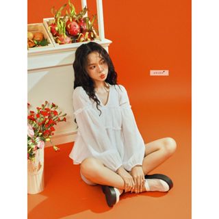 Nhien Vintage Flowy Blouse Top (Pre-order)