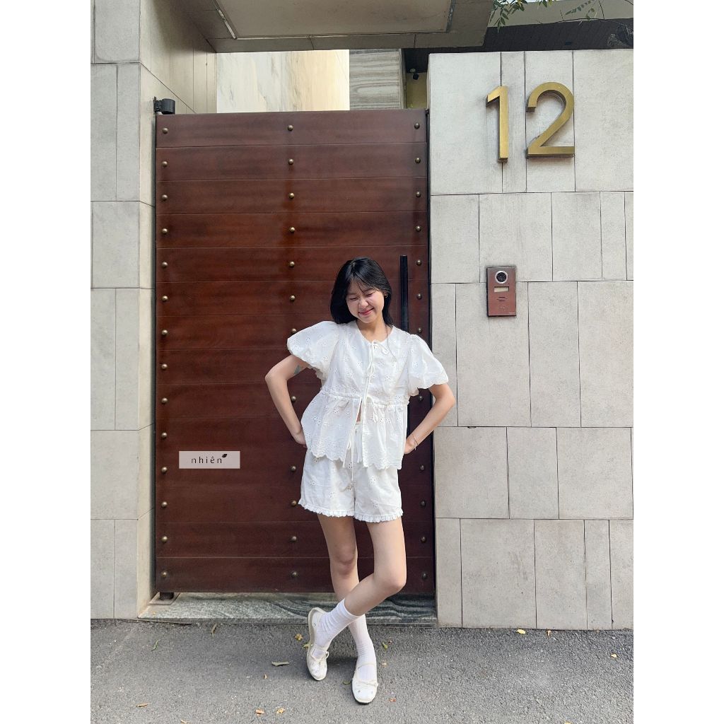 Nhien Vintage Fleur Top (Pre-order)