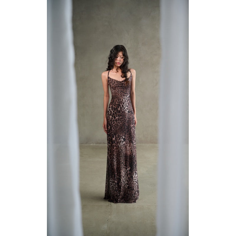 Madebykinh Leopard Sheer Dress