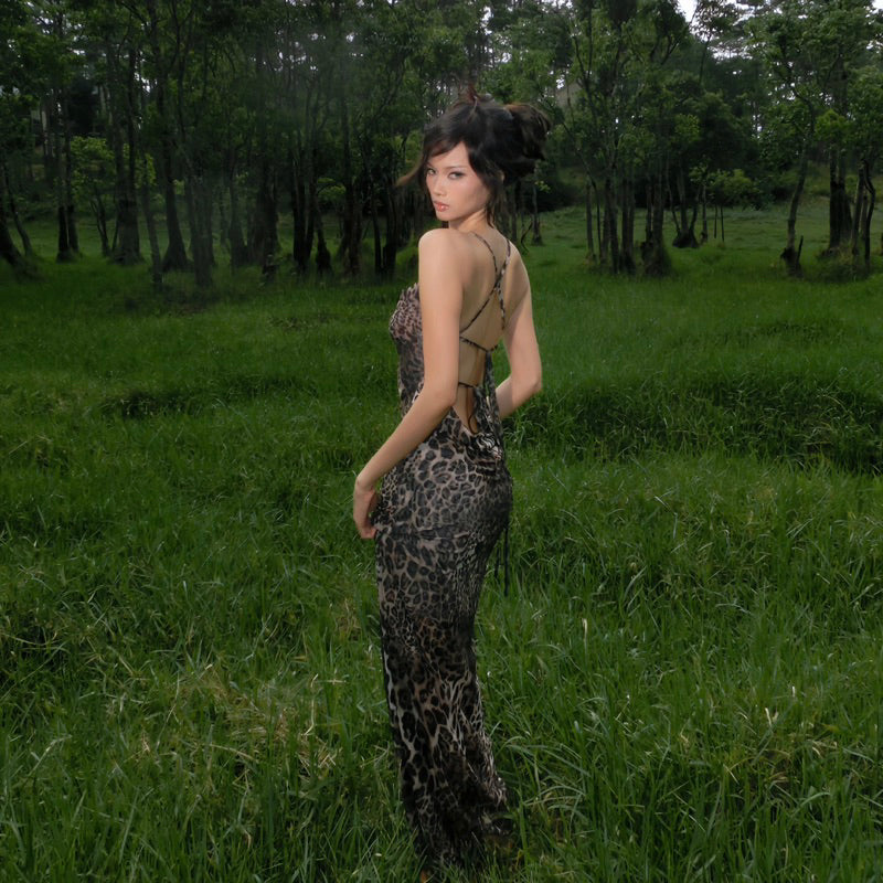 Madebykinh Leopard Sheer Dress