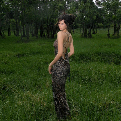 Madebykinh Leopard Sheer Dress