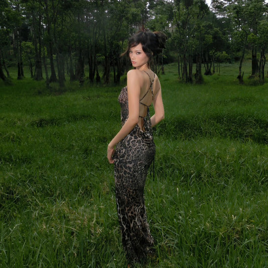 Madebykinh Leopard Sheer Dress