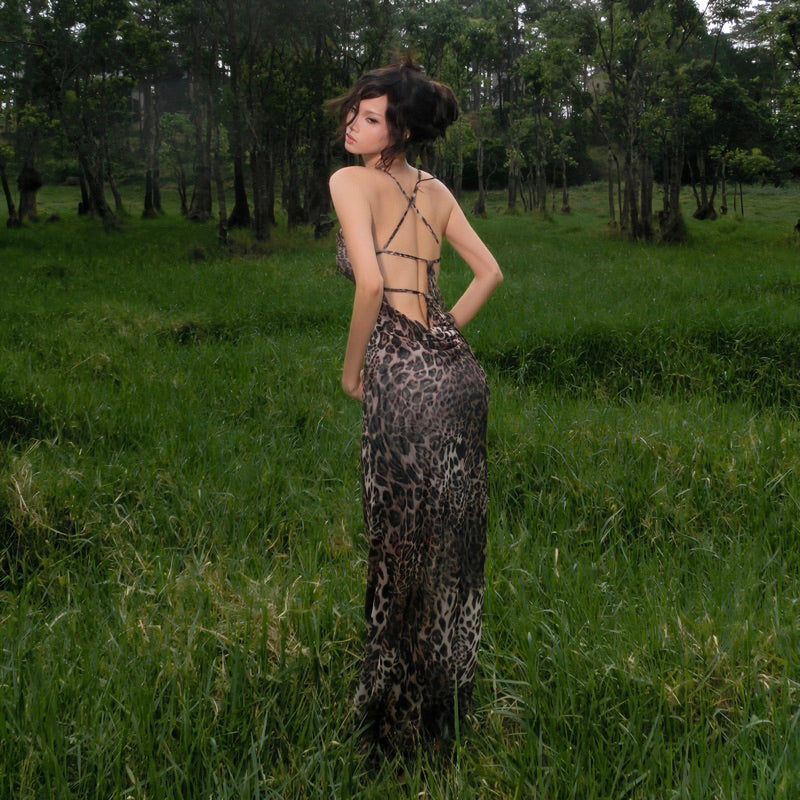 Madebykinh Leopard Sheer Dress