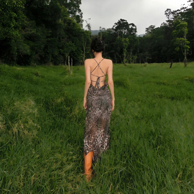 Madebykinh Leopard Sheer Dress