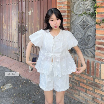 Nhien Vintage Fleur Top (Pre-order)