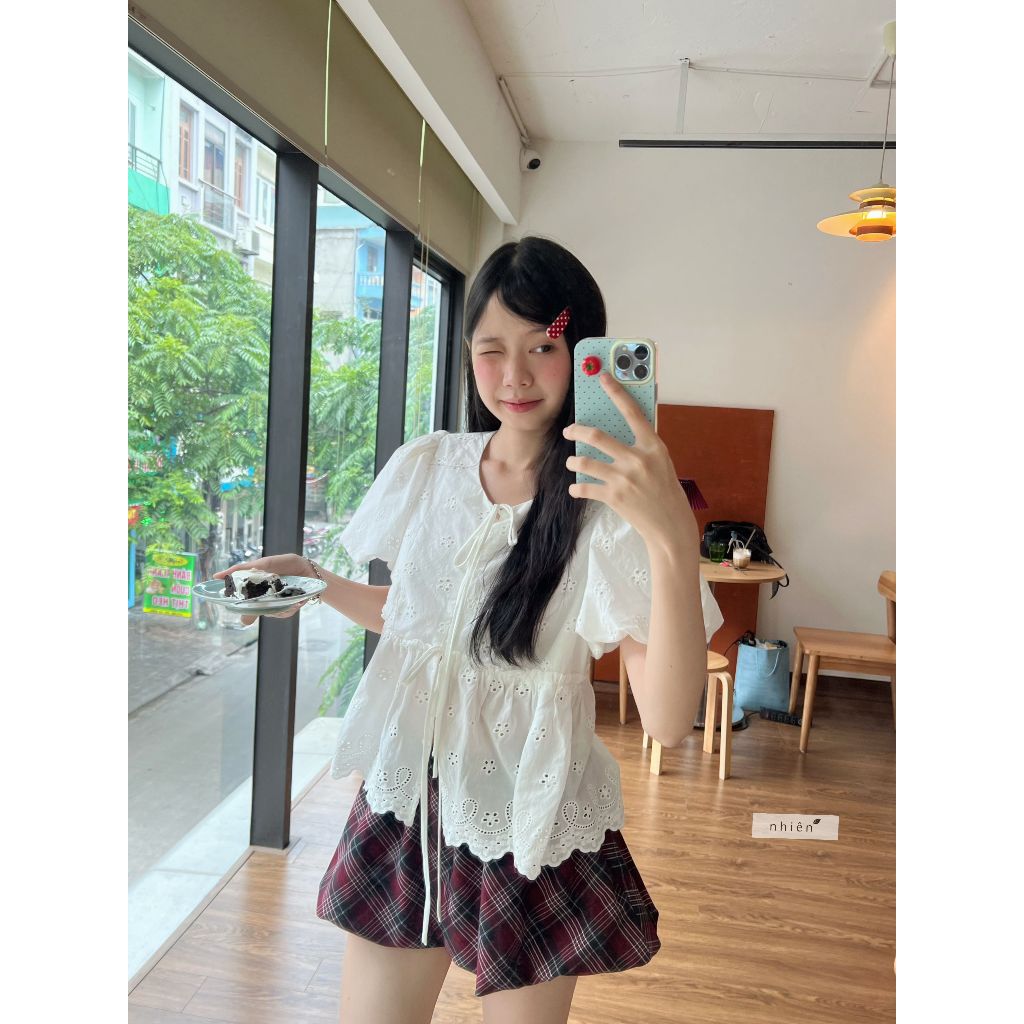 Nhien Vintage Fleur Top (Pre-order)