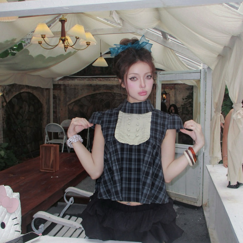 Mania Cutie Leya Checked Top