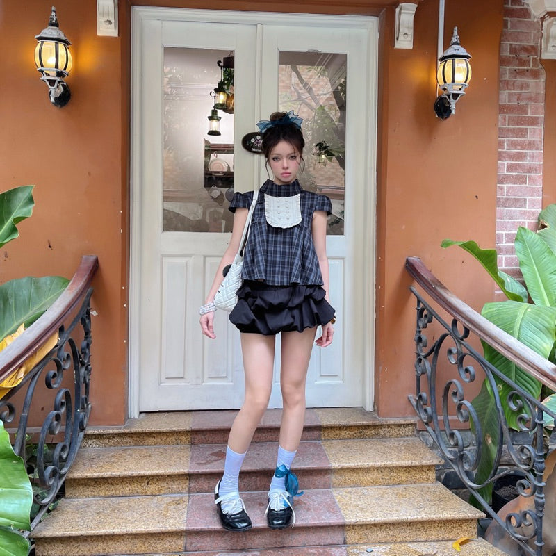 Mania Cutie Leya Checked Top