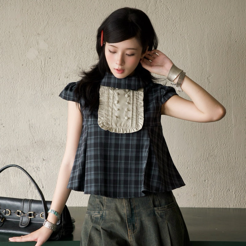 Mania Cutie Leya Checked Top