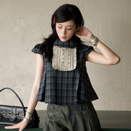 Mania Cutie Leya Checked Top