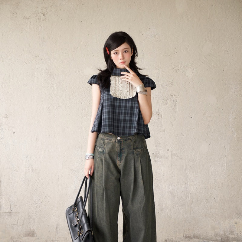 Mania Cutie Leya Checked Top