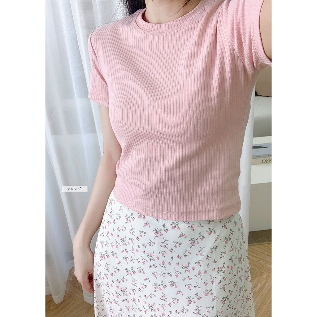 Nhien Vintage Ribbed Tee At97 (Pre-order)