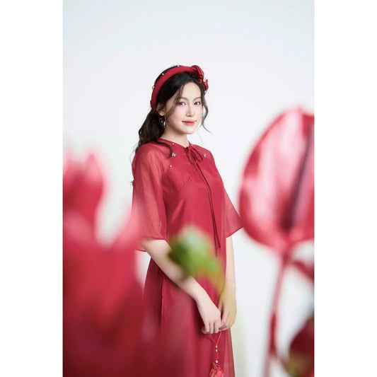 Aguja Kieu Quyen Four-Panel Ao Dai (Pre-order)