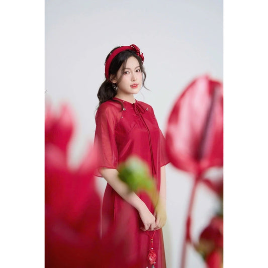 Aguja Kieu Quyen Four-Panel Ao Dai (Pre-order)