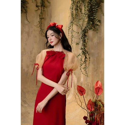 Aguja An Cat Red Ao Dai (Pre-order)