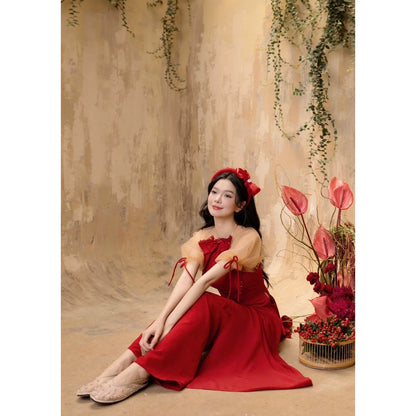 Aguja An Cat Red Ao Dai (Pre-order)