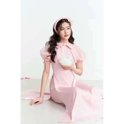 Aguja An Cat Pink Ao Dai (Pre-order)