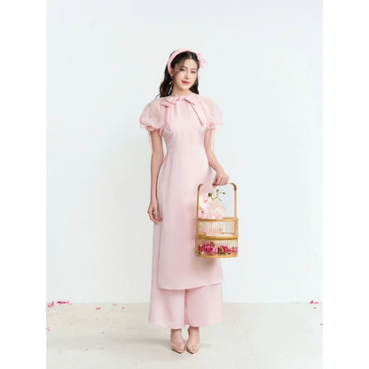Aguja An Cat Pink Ao Dai (Pre-order)